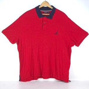 Nautica Polo Shirt Men 3XL Cotton‎ Embroidered Sail Classic Coastal Resortwear